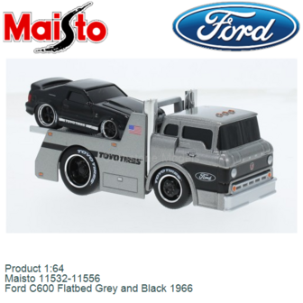 Product 1:64 | Maisto 11532-11556 | Ford C600 Flatbed Grey and Black 1966