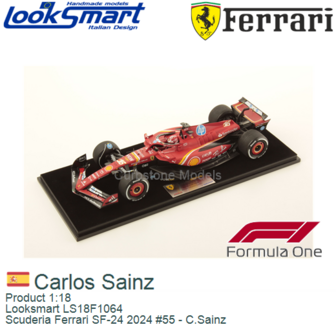 Product 1:18 | Looksmart LS18F1064 | Scuderia Ferrari SF-24 2024 #55 - C.Sainz