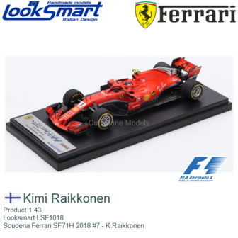 Product 1:43 | Looksmart LSF1018 | Scuderia Ferrari SF71H 2018 #7 - K.Raikkonen
