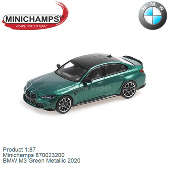 Product 1:87 | Minichamps 870023200 | BMW M3 Green Metallic 2020