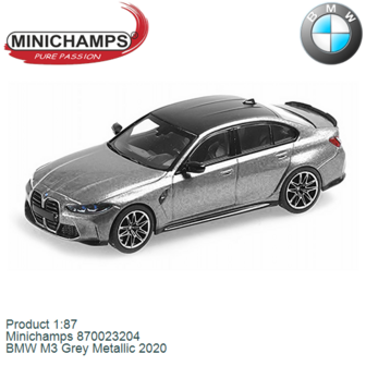 Product 1:87 | Minichamps 870023204 | BMW M3 Grey Metallic 2020
