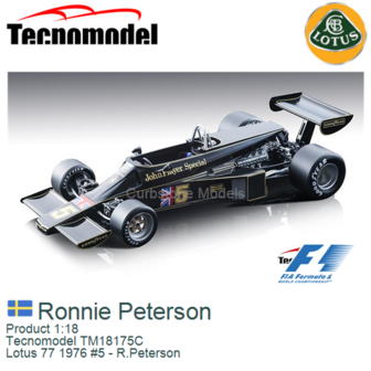 Product 1:18 | Tecnomodel TM18175C | Lotus 77 1976 #5 - R.Peterson