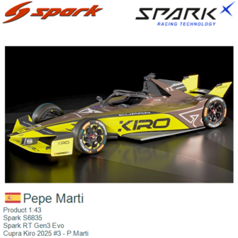 Product 1:43 | Spark S6835 | Spark RT Gen3 Evo | Cupra Kiro 2025 #3 - P.Marti