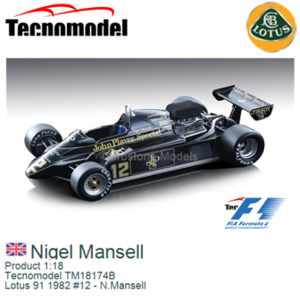 Product 1:18 | Tecnomodel TM18174B | Lotus 91 1982 #12 - N.Mansell