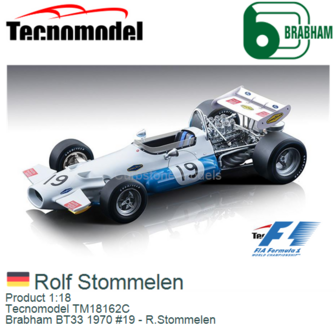 Product 1:18 | Tecnomodel TM18162C | Brabham BT33 1970 #19 - R.Stommelen
