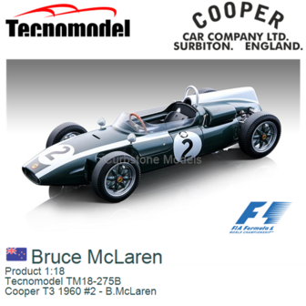 Product 1:18 | Tecnomodel TM18-275B | Cooper T3 1960 #2 - B.McLaren
