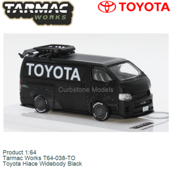 Product 1:64 | Tarmac Works T64-038-TO | Toyota Hiace Widebody Black