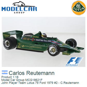 Product 1:18 | Model Car Group MCG18621F | John Player Team Lotus 79 Ford 1979 #2 - C.Reutemann