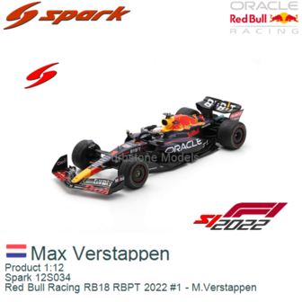 Product 1:12 | Spark 12S034 | Red Bull Racing RB18 RBPT 2022 #1 - M.Verstappen