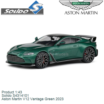 Product 1:43 | Solido S4314101 | Aston Martin V12 Vantage Green 2023