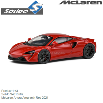 Product 1:43 | Solido S4313502 | McLaren Artura Amaranth Red 2021