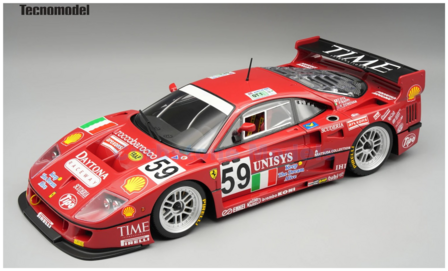 Product 1:18 | Tecnomodel TM18429A | Ennea Ferrari Club Italia F40 GTE 1996 #59 - R.Donovan - P.Nappi - P.Ota
