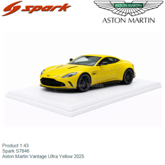 Product 1:43 | Spark S7846 | Aston Martin Vantage Ultra Yellow 2025