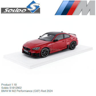 Product 1:18 | Solido S1812902 | BMW M M2 Performance (G87) Red 2024