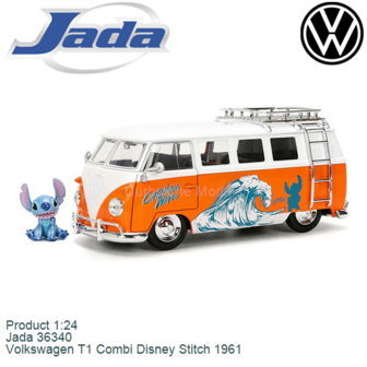 Product 1:24 | Jada 36340 | Volkswagen T1 Combi Disney Stitch 1961