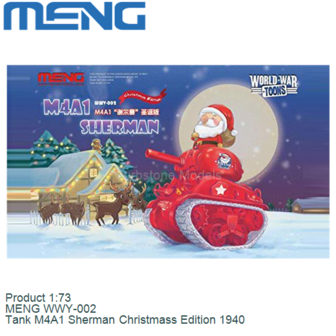 Product 1:73 | MENG WWY-002 | Tank M4A1 Sherman Christmass Edition 1940