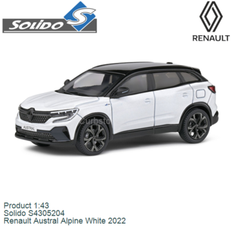 Product 1:43 | Solido S4305204 | Renault Austral Alpine White 2022