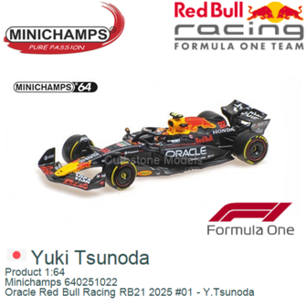 Product 1:64 | Minichamps 640251022 | Oracle Red Bull Racing RB21 2025 #01 - Y.Tsunoda