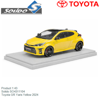 Product 1:43 | Solido SO4311104 | Toyota GR Yaris Yellow 2024