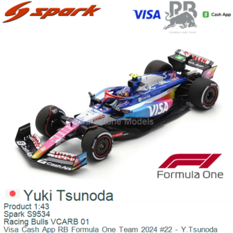 Product 1:43 | Spark S9534 | Racing Bulls VCARB 01 | Visa Cash App RB Formula One Team 2024 #22 - Y.Tsunoda