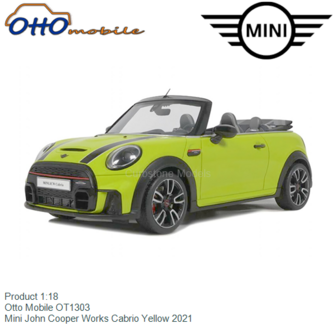 Product 1:18 | Otto Mobile OT1303 | Mini John Cooper Works Cabrio Yellow 2021