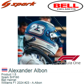 Product 1:5 | Spark 5Hf160 | Bell Helmet | Williams F1 2024 #23 - A.Albon