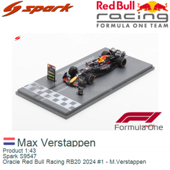 Product 1:43 | Spark S9547 | Oracle Red Bull Racing RB20 2024 #1 - M.Verstappen