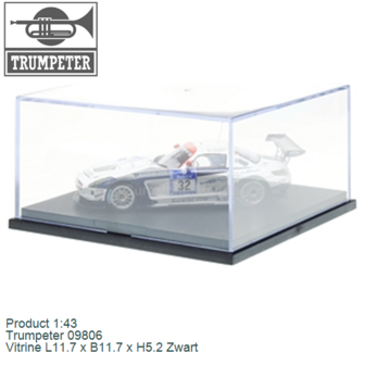 Product 1:43 | Trumpeter 09806 | Vitrine L11.7 x B11.7 x H5.2 Zwart