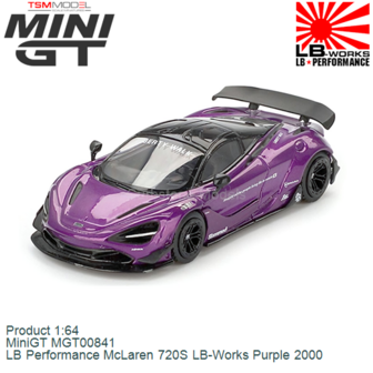 Product 1:64 | MiniGT MGT00841 | LB Performance McLaren 720S LB-Works Purple 2000