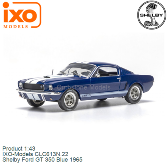 Product 1:43 | IXO-Models CLC613N.22 | Shelby Ford GT 350 Blue 1965