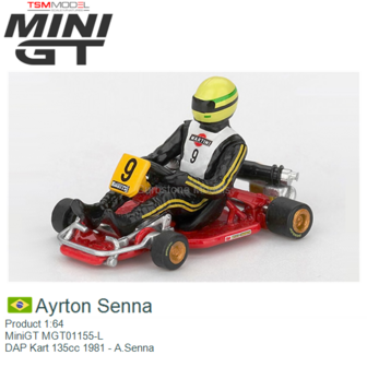 Product 1:64 | MiniGT MGT01155-L | DAP Kart 135cc 1981 - A.Senna