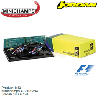 Product 1:43 | Minichamps 402109394 | Jordan 193 + 194