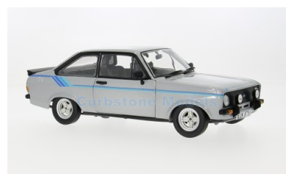 Product 1:18 | Sunstar 4637R | Ford Escort Harrier Zilver Metallic and Blue 1980