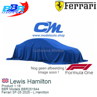 Product 1:18 | BBR Models BBR251944 | Ferrari SF-25 2025 - L.Hamilton
