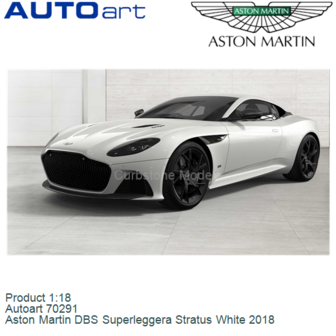 Product 1:18 | Autoart 70291 | Aston Martin DBS Superleggera Stratus White 2018