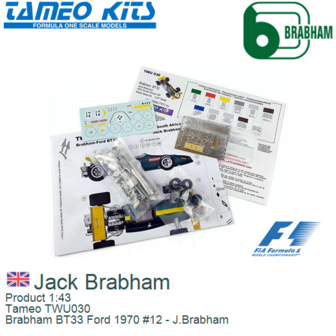 Product 1:43 | Tameo TWU030 | Brabham BT33 Ford 1970 #12 - J.Brabham