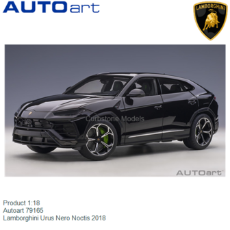 Product 1:18 | Autoart 79165 | Lamborghini Urus Nero Noctis 2018