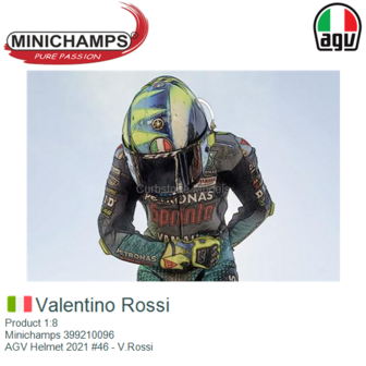 Product 1:8 | Minichamps 399210096 | AGV Helmet 2021 #46 - V.Rossi