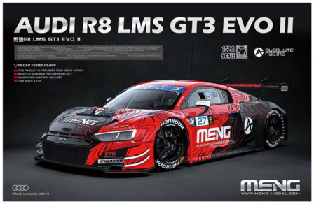 Product 1:24 | MENG CS-009 | Audi R8 LMS GT3 EVO II | Absolute Racing 2024 #27 - L.Vincent