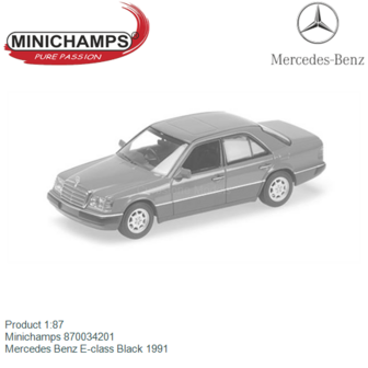 Product 1:87 | Minichamps 870034201 | Mercedes Benz E-class Black 1991