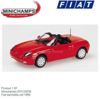 Product 1:87 | Minichamps 870124230 | Fiat barchetta red 1996
