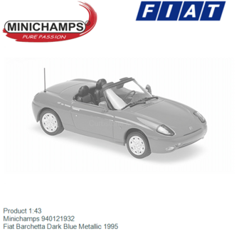 Product 1:43 | Minichamps 940121932 | Fiat Barchetta Dark Blue Metallic 1995