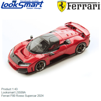 Product 1:43 | Looksmart LS559A | Ferrari F80 Rosso Supercar 2024