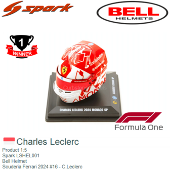 Product 1:5 | Spark LSHEL001 | Bell Helmet | Scuderia Ferrari 2024 #16 - C.Leclerc