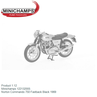 Product 1:12 | Minichamps 122132005 | Norton Commando 750 Fastback Black 1969