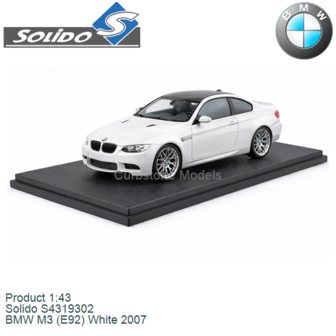 Product 1:43 | Solido S4319302 | BMW M3 (E92) White 2007