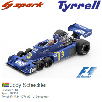 Product 1:43 | Spark S7309 | Tyrrell F1 P34 1976 #3 - J.Scheckter
