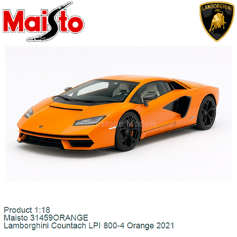 Product 1:18 | Maisto 31459ORANGE | Lamborghini Countach LPI 800-4 Orange 2021