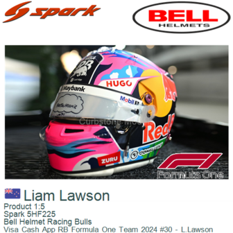 Product 1:5 | Spark 5HF225 | Bell Helmet Racing Bulls | Visa Cash App RB Formula One Team 2024 #30 - L.Lawson