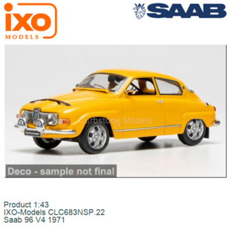 Product 1:43 | IXO-Models CLC683NSP.22 | Saab 96 V4 1971